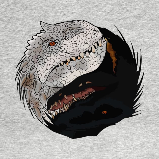 Indoraptor and Indominus Rex by WorldDinosaurs